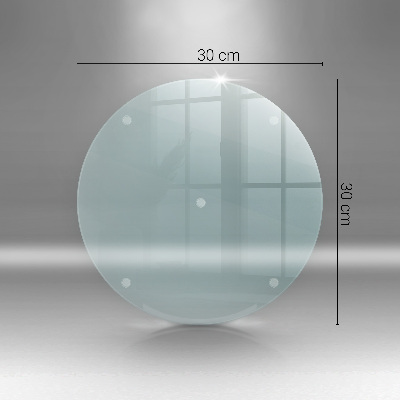 Round grave candle plate transparent