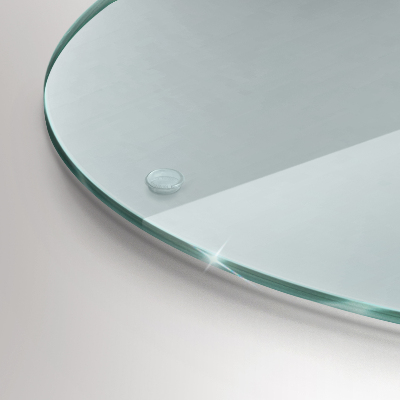 Round grave candle plate transparent