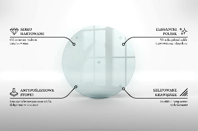 Round grave candle plate transparent