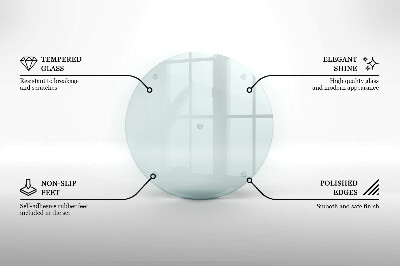 Round grave candle plate transparent