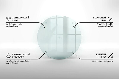 Round grave candle plate transparent