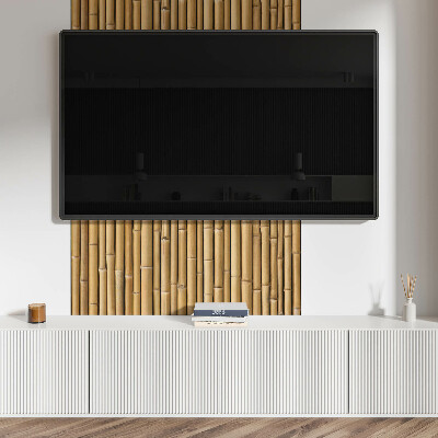 Rectangular wall panel Bamboo texture