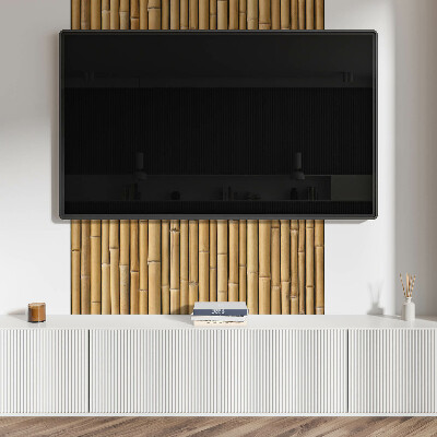 Rectangular wall panel Bamboo texture