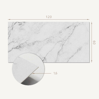 Rectangular decorative wall panel Marble pattern in white elegance