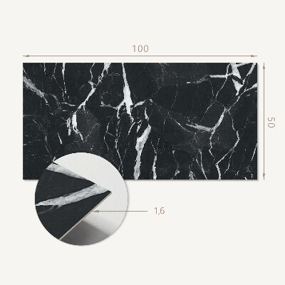 Rectangular bathroom wall panel Marble veins in a harmonious pattern