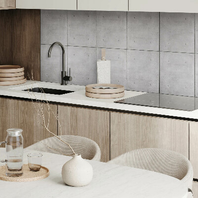 Rectangular bathroom wall panel Raw concrete in a minimalist style
