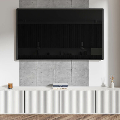 Rectangular bathroom wall panel Raw concrete in a minimalist style