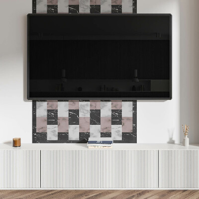 Rectangular wall panel Marble tile motif