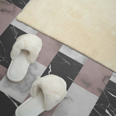 Rectangular wall panel Marble tile motif