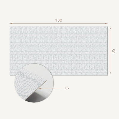 Rectangular bathroom wall panel Rhythmic wave patterns