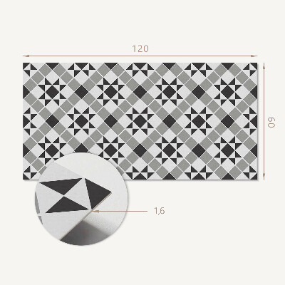 Rectangular decorative wall panel Geometric pattern with a star motif