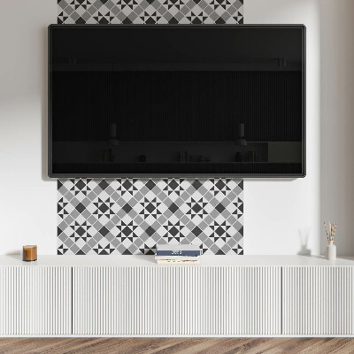 Rectangular decorative wall panel Geometric pattern with a star motif