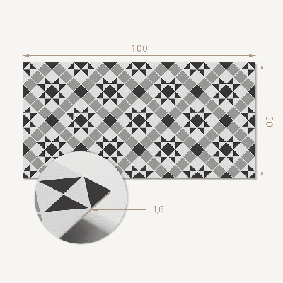 Rectangular decorative wall panel Geometric pattern with a star motif