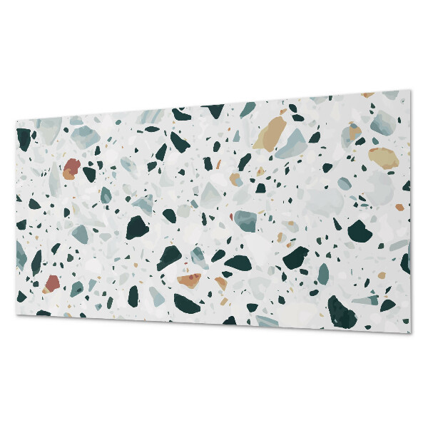 Rectangular bathroom wall panel Stone motif with subtle accents