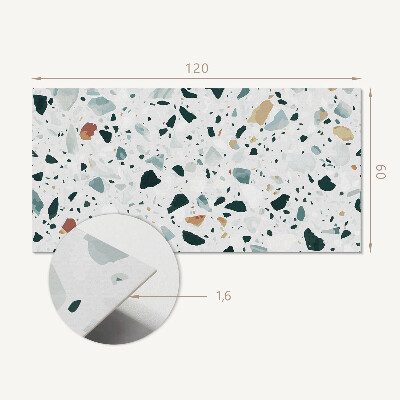 Rectangular bathroom wall panel Stone motif with subtle accents