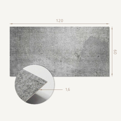 Rectangular bathroom wall panel Raw concrete pattern