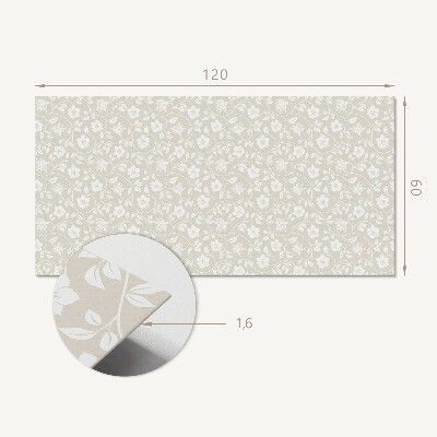 Rectangular wall panel Floral motif