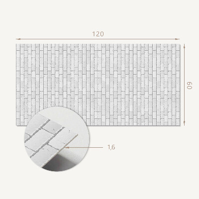 Rectangular decorative wall panel Brick texture