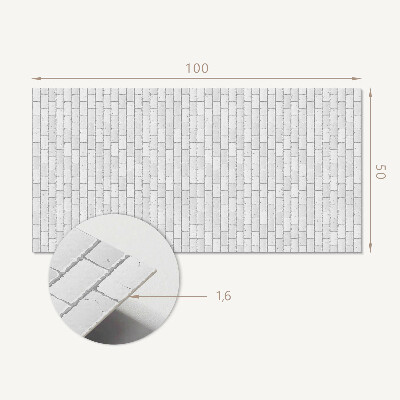 Rectangular decorative wall panel Brick texture