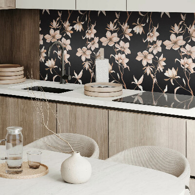 Rectangular decorative wall panel Floral motif