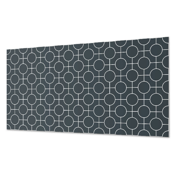 Rectangular wall panel Pattern of circles and lines in geometry
