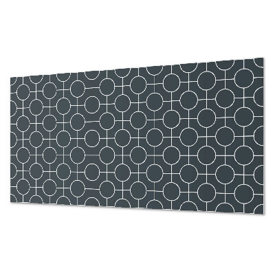 Rectangular wall panel Pattern of circles and lines in geometry