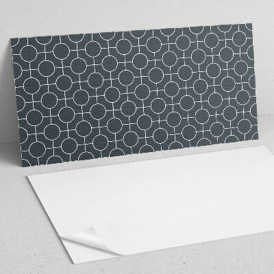 Rectangular wall panel Pattern of circles and lines in geometry