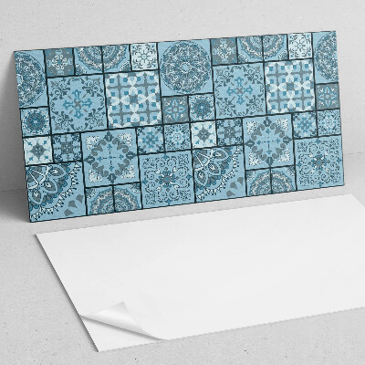 Rectangular bathroom wall panel Mosaic of geometric shapes