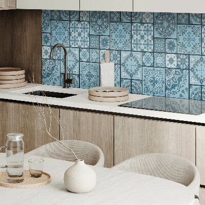 Rectangular bathroom wall panel Mosaic of geometric shapes