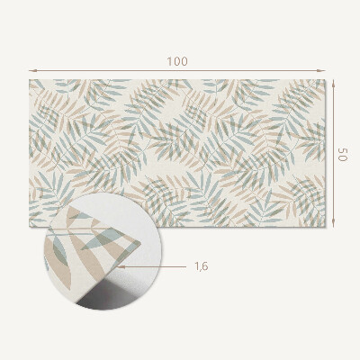 Rectangular decorative wall panel Subtle leaf pattern