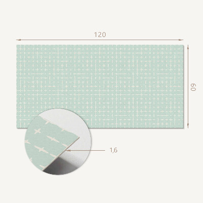 Rectangular bathroom wall panel Pattern of lines and crosses in geometry