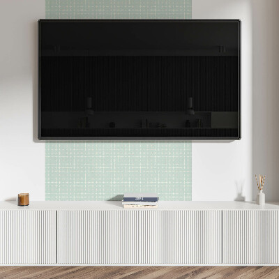 Rectangular bathroom wall panel Pattern of lines and crosses in geometry