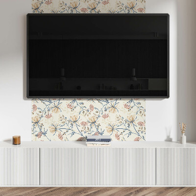 Rectangular decorative wall panel Floral motif