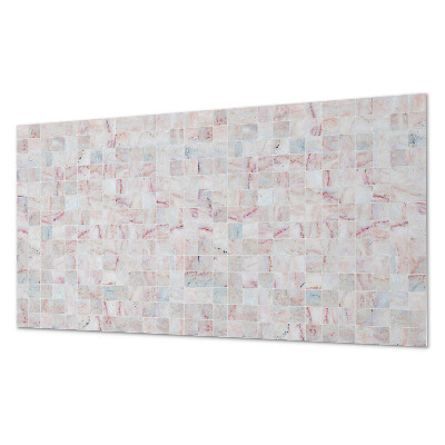 Rectangular bathroom wall panel Mosaic pattern of square shapes