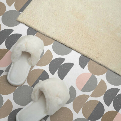Rectangular bathroom wall panel Circles and semicircles in a geometric style
