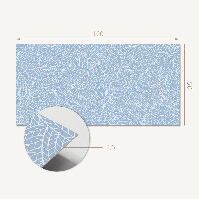Rectangular wall panel Wavy leaf pattern