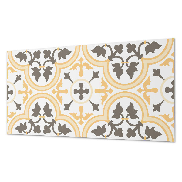 Rectangular bathroom wall panel Plant motifs