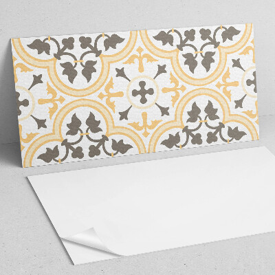 Rectangular bathroom wall panel Plant motifs