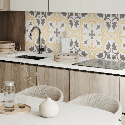Rectangular bathroom wall panel Plant motifs