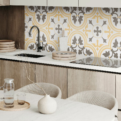 Rectangular bathroom wall panel Plant motifs