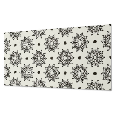 Rectangular bathroom wall panel Mandala with a net pattern