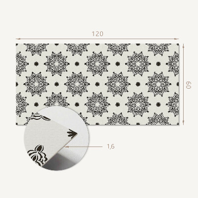 Rectangular bathroom wall panel Mandala with a net pattern
