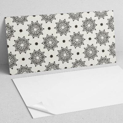 Rectangular bathroom wall panel Mandala with a net pattern