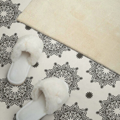 Rectangular bathroom wall panel Mandala with a net pattern