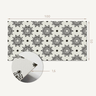 Rectangular bathroom wall panel Mandala with a net pattern
