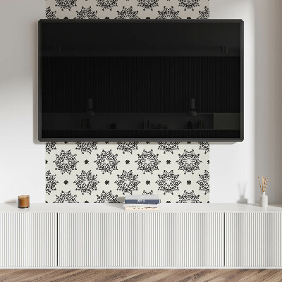 Rectangular bathroom wall panel Mandala with a net pattern