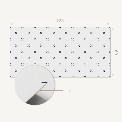 Rectangular wall panel Minimalist cross motif