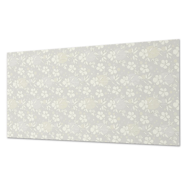 Rectangular bathroom wall panel Floral motif