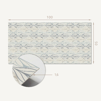 Rectangular decorative wall panel Leafy motif in a rhombus style