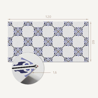 Rectangular bathroom wall panel Floral Pattern Composition